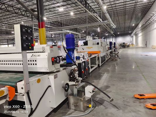 Máquina de revestimento de madeira com laminador de fusão a quente